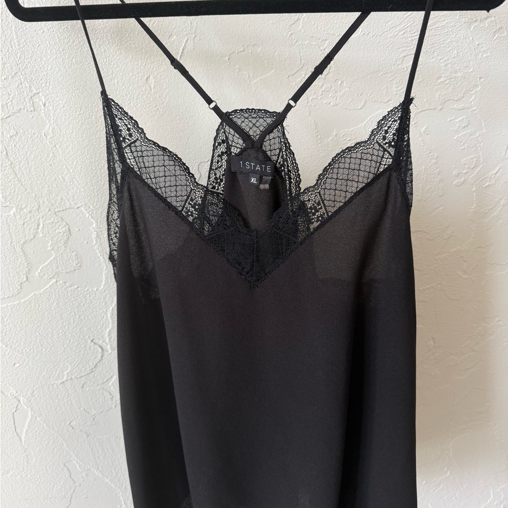 1. State Black Lace Cami Top